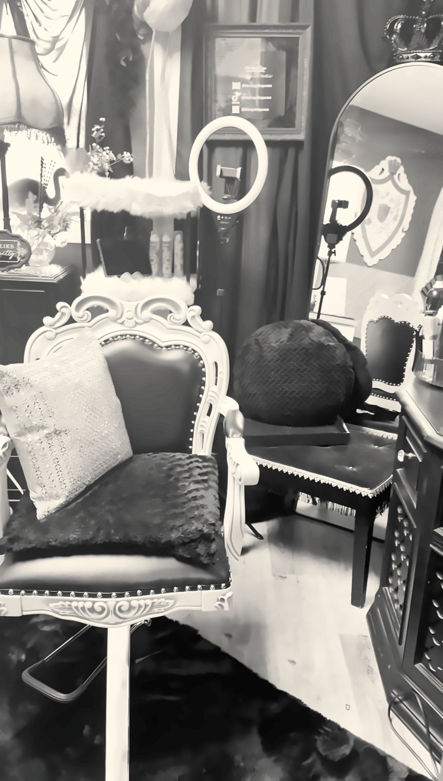 Inside The Updo Queen studio with its royal styling chair